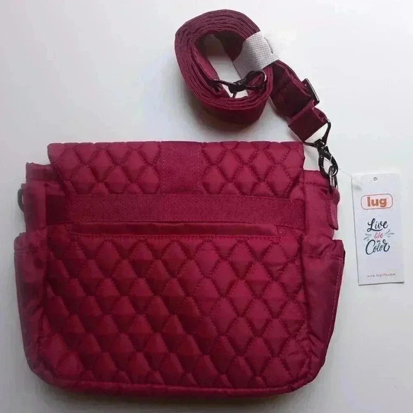 LUG 'Harness' Crossbody / Shoulder Bag - Raspberry - Picture 6 of 16